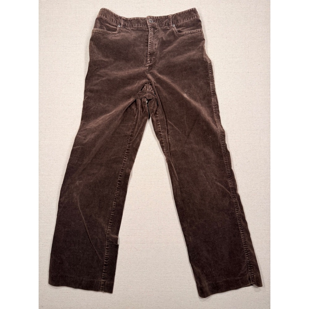 dELiA*s Vintage Brown Corduroy Wide Leg Pants Women Size 10 Mid Rise Retro GG